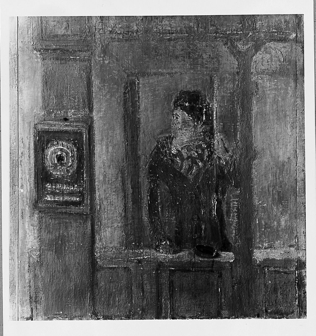 La donna del tirassegno, figura femminile (dipinto) di De Witt Antonio Paolo (sec. XX)