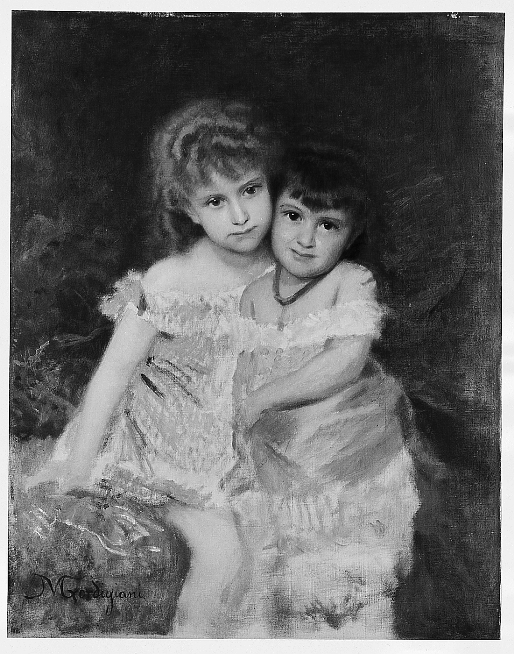 ritratto di Bianca e Amelia Pisani (dipinto) di Gordigiani Michele (sec. XIX)