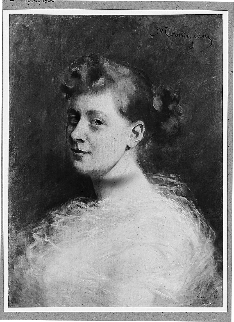 Ritratto femminile, ritratto di donna (dipinto) di Gordigiani Michele (sec. XIX)