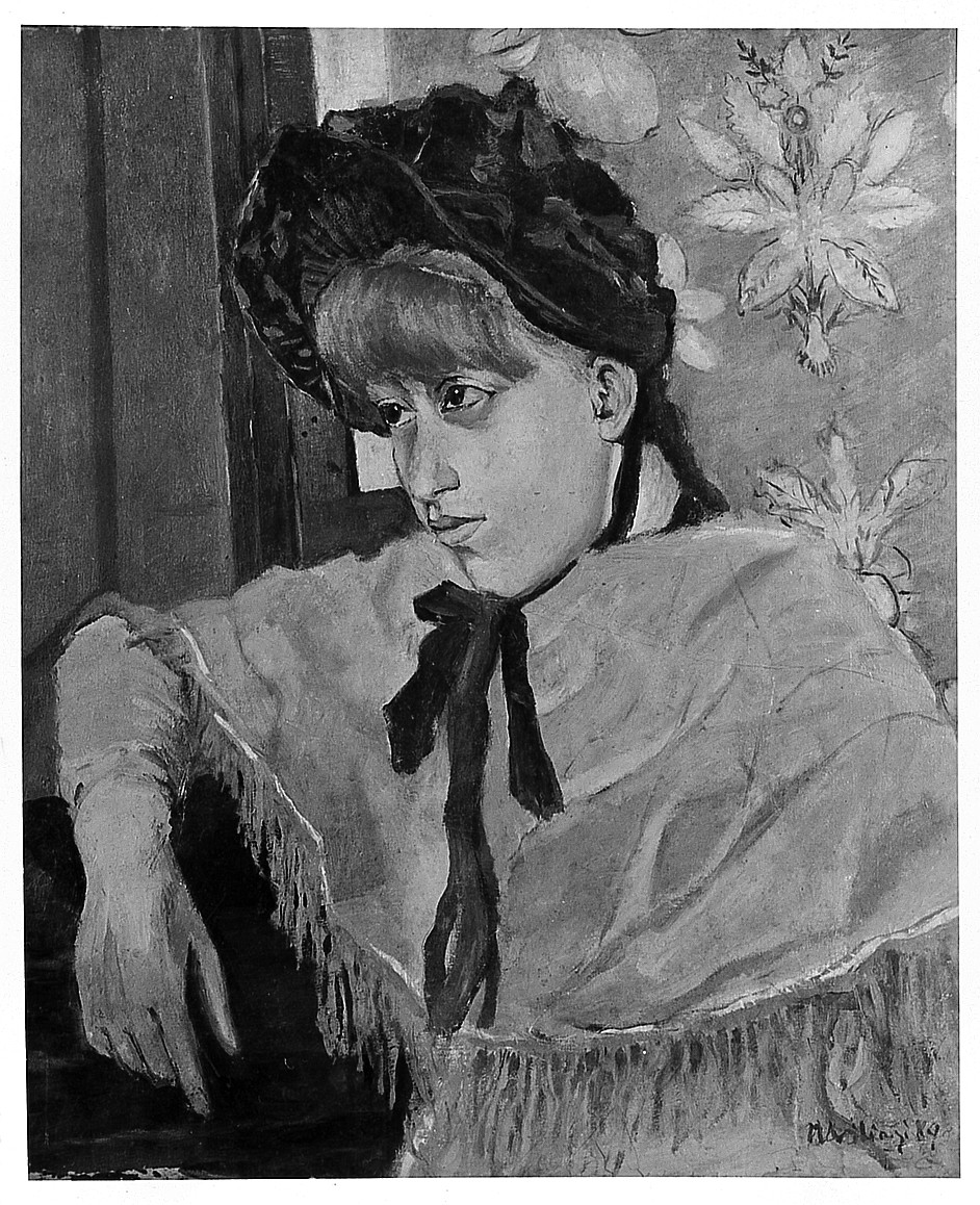 La modellina, figura femminile (dipinto) di Levi Luigi (sec. XIX)