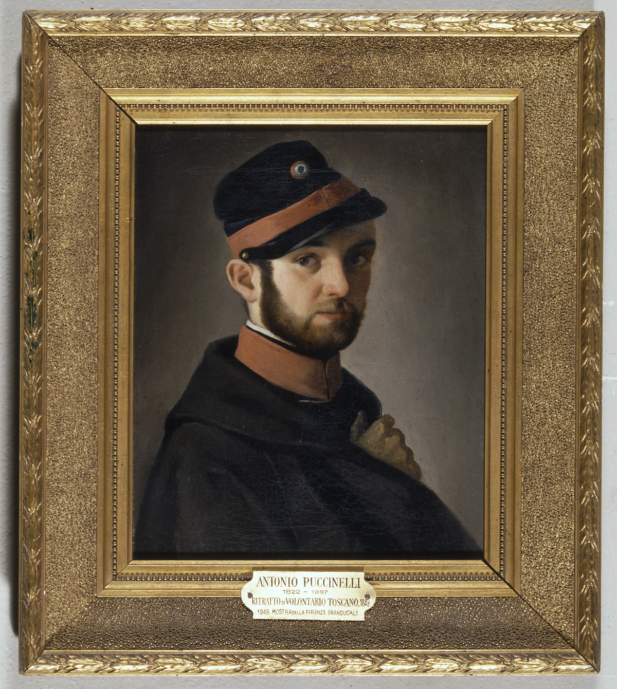Volontario toscano, ritratto d'uomo (dipinto) di Puccinelli Antonio (sec. XIX)