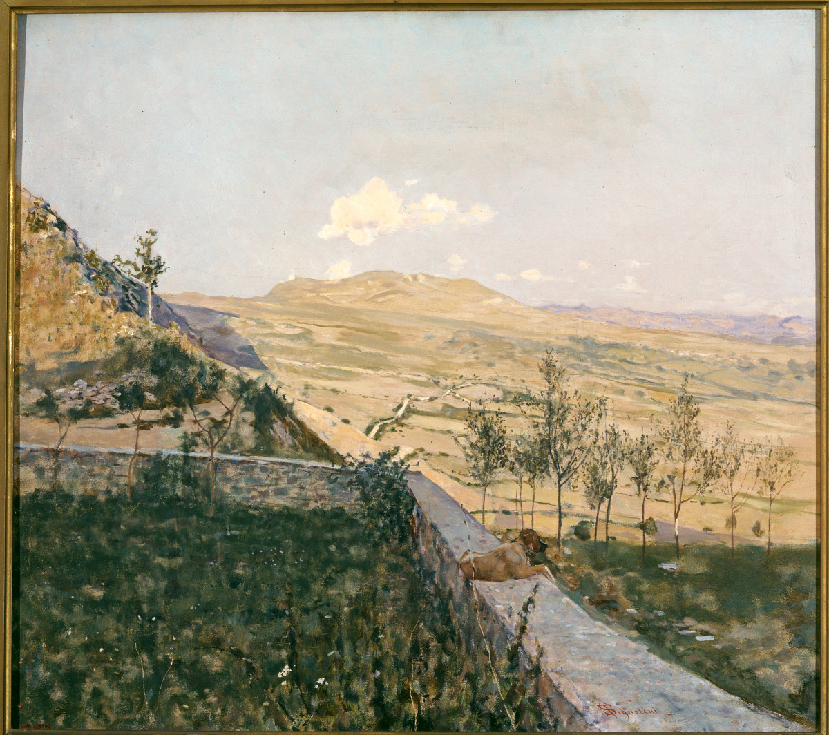 Fine d'agosto a Pietramala, paesaggio estivo (dipinto) di Signorini Telemaco (sec. XIX)