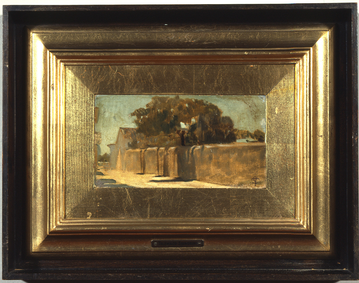 Muro e giardino, giardino recintato (dipinto) di Signorini Telemaco (sec. XIX)