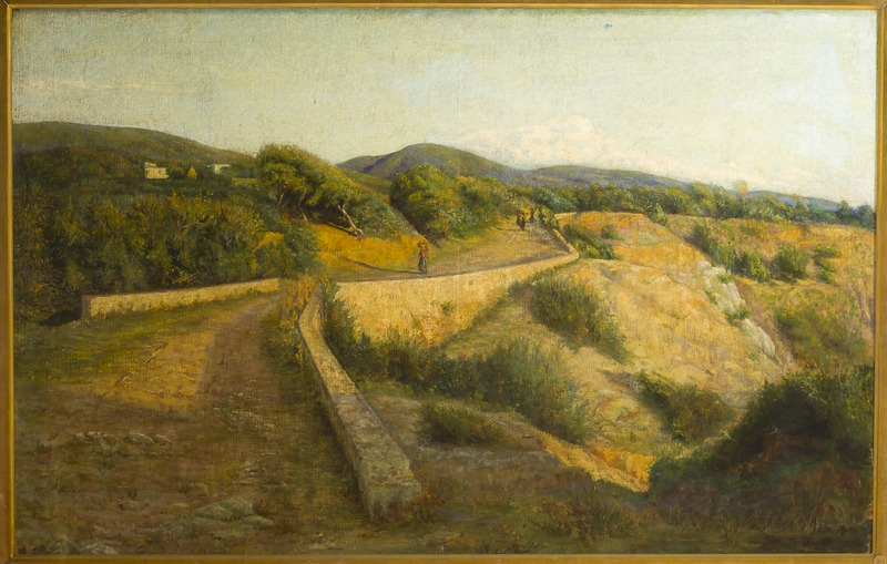 paesaggio (dipinto) di Tommasi Adolfo (sec. XIX)