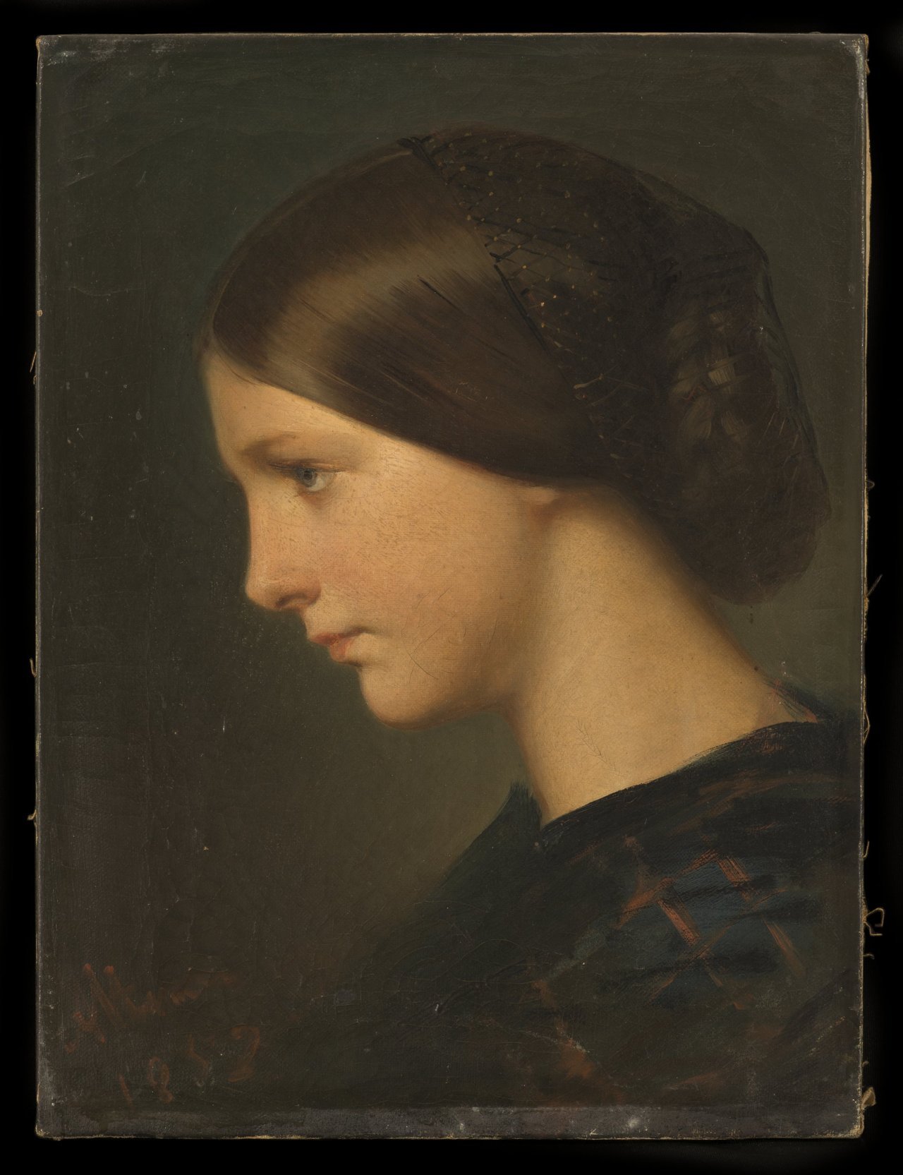 ritratto di giovane donna (dipinto) di Altamura Francesco Saverio (sec. XIX)