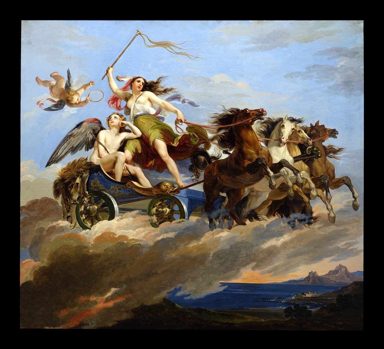 Follia guida il carro d'amore (dipinto) di Bezzuoli Giuseppe (sec. XIX)