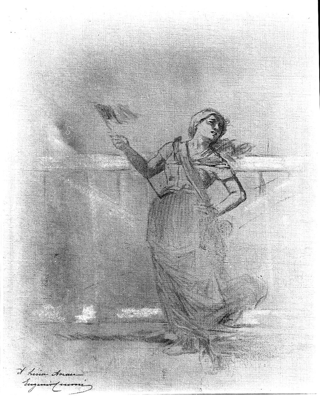 figura femminile (dipinto) di Cecconi Eugenio (sec. XX)