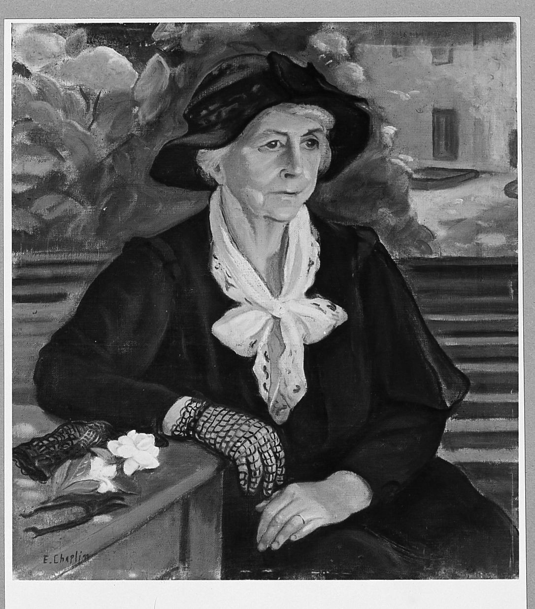 ritratto della madre, ritratto di donna (dipinto) di Chaplin Elisabeth (sec. XX)