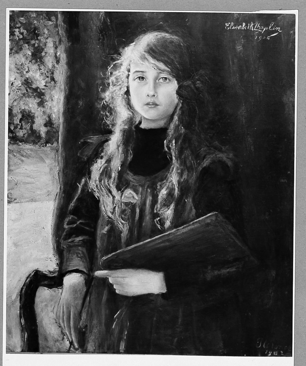 autoritratto giovanile di Elisabeth Chaplin (dipinto) di Chaplin Elisabeth (sec. XX)