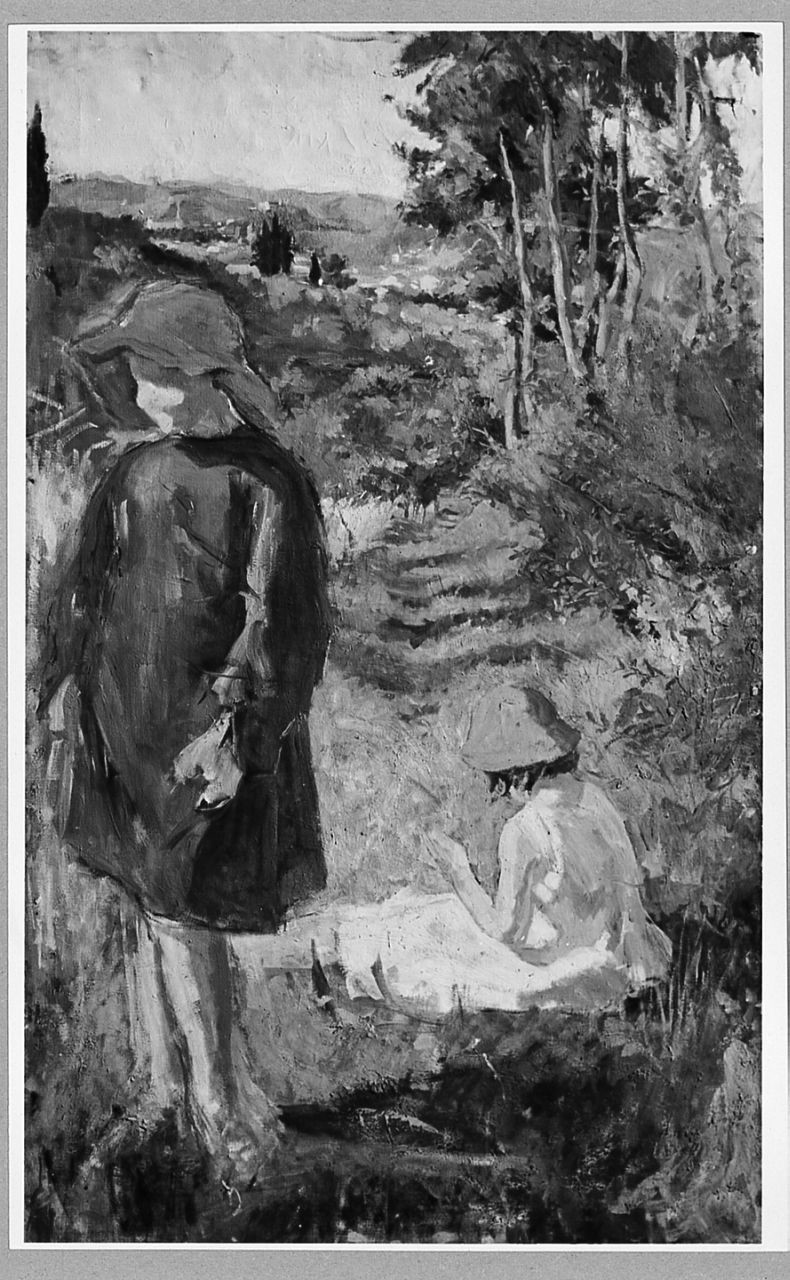 Jean Jacques e Nenette (Bambini al sole), bambini che giocano (dipinto) di Chaplin Elisabeth (sec. XX)