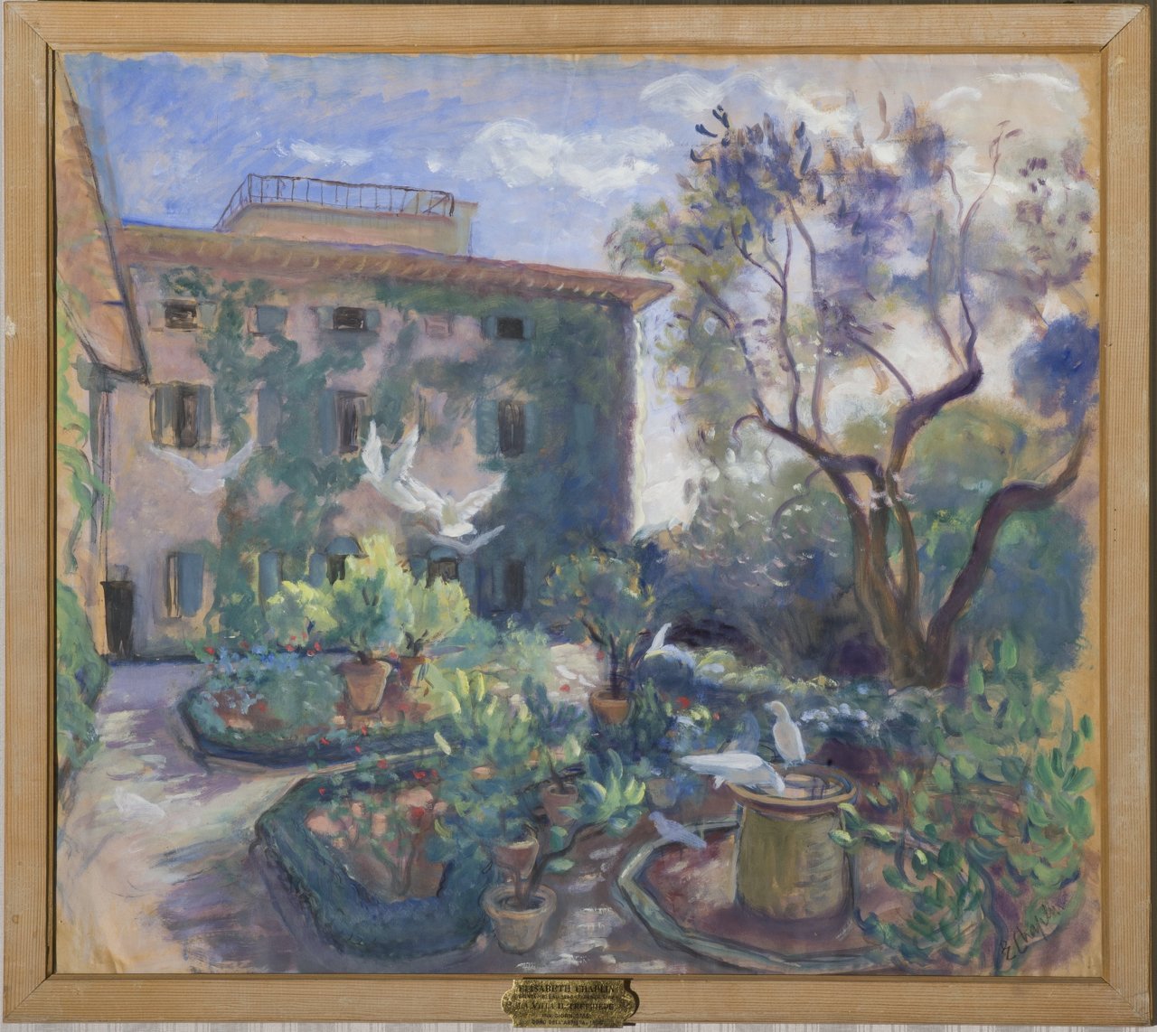 villa Il Treppiede (dipinto) di Chaplin Elisabeth (sec. XX)