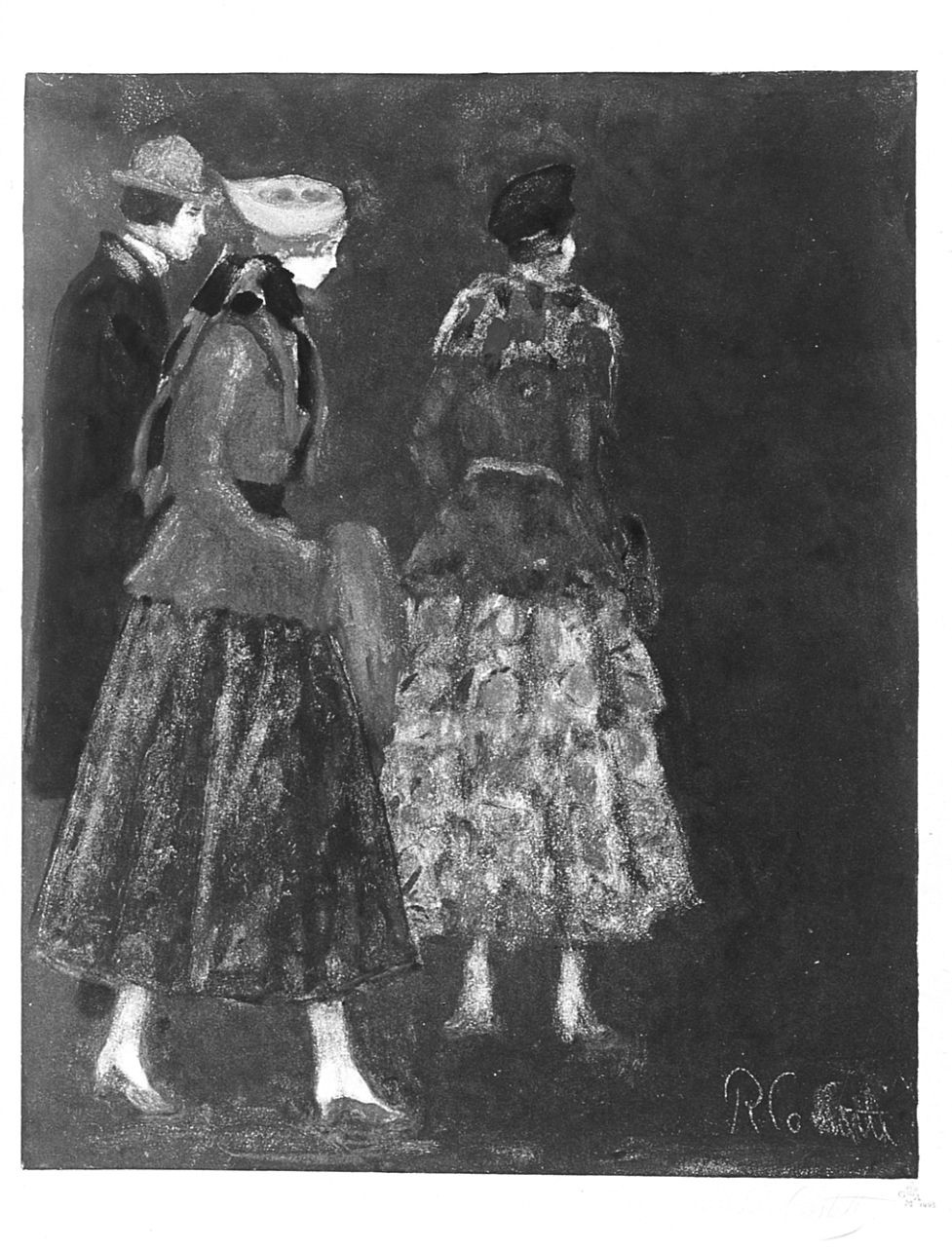 figure femminili (stampa) di Costetti Romeo (prima metà sec. XX)