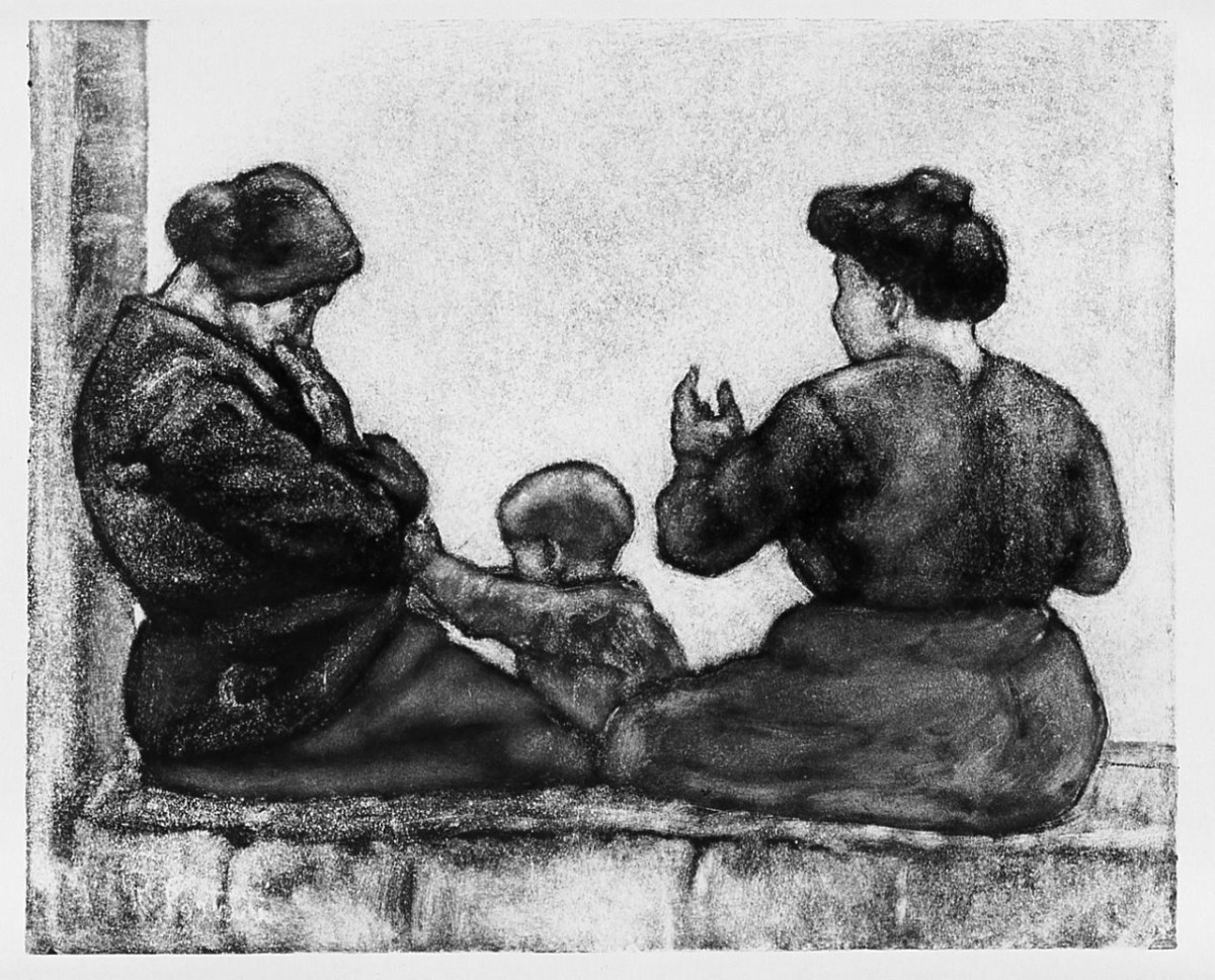 figure femminili (stampa) di Costetti Romeo (prima metà sec. XX)