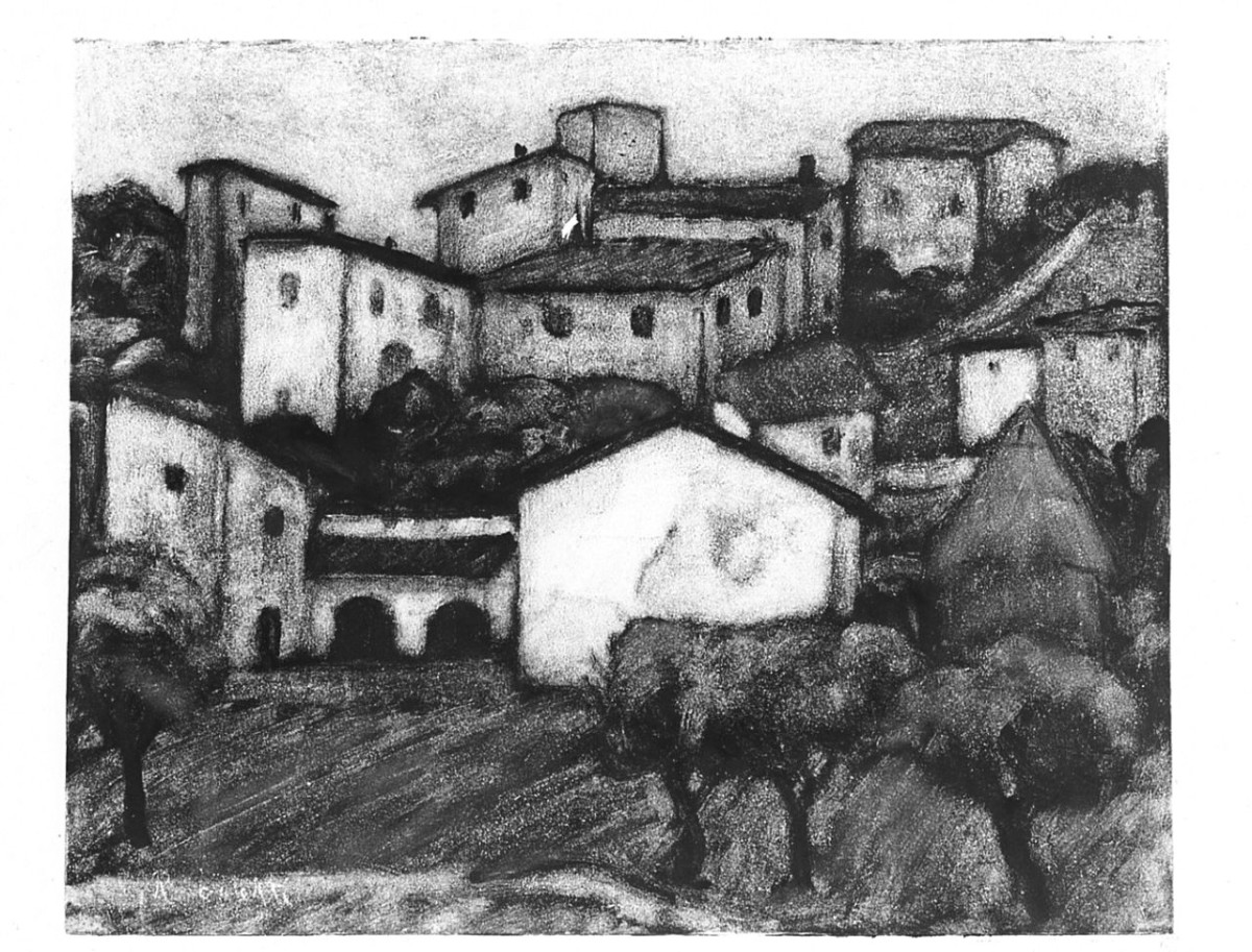 paesaggio (stampa) di Costetti Romeo (prima metà sec. XX)