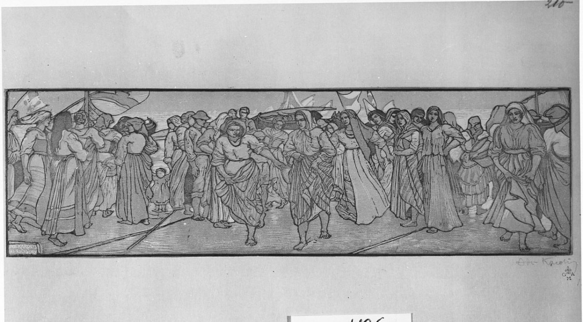 figure maschili e femminili (stampa) di De Carolis Adolfo (sec. XX)