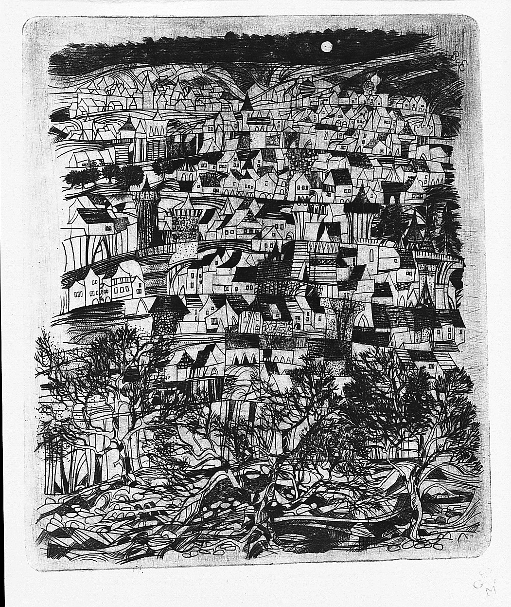 paesaggio (stampa) di Ellinkhuizen Bertus van (sec. XX)