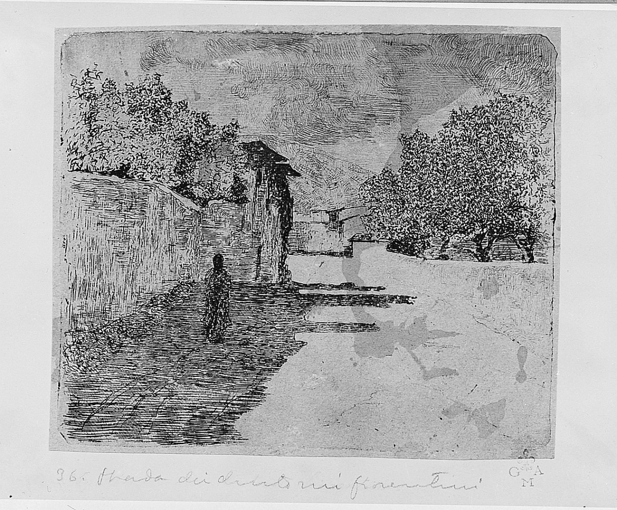 paesaggio (stampa) di Fattori Giovanni (sec. XIX)