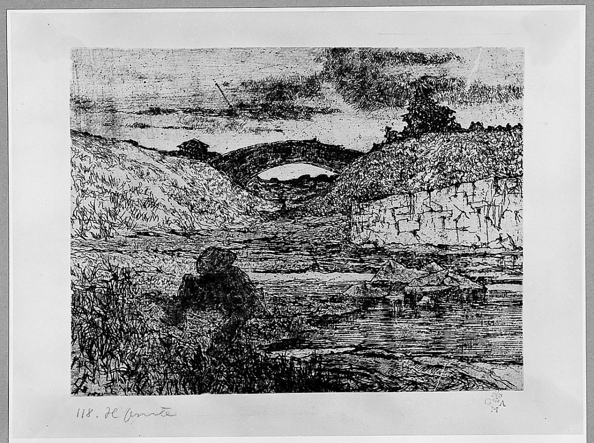 paesaggio (stampa) di Fattori Giovanni (sec. XX)