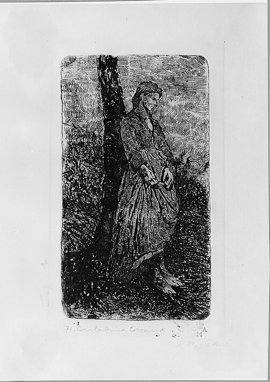 figura femminile (stampa) di Fattori Giovanni (sec. XIX)