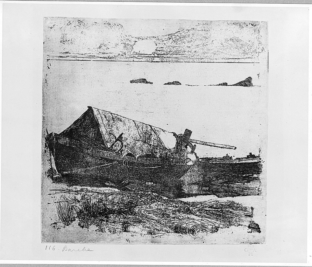 paesaggio marino (stampa) di Fattori Giovanni (sec. XIX)