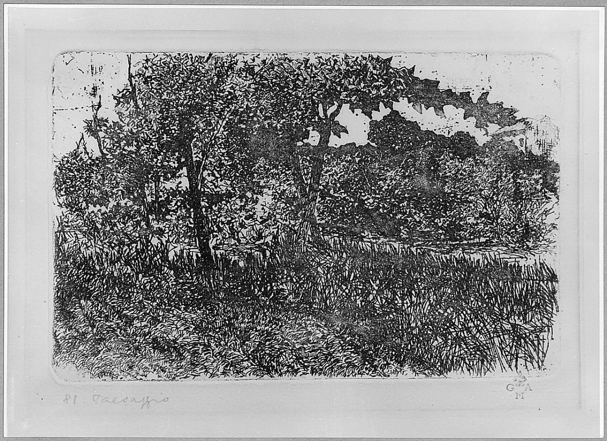 paesaggio (stampa) di Fattori Giovanni (sec. XX)