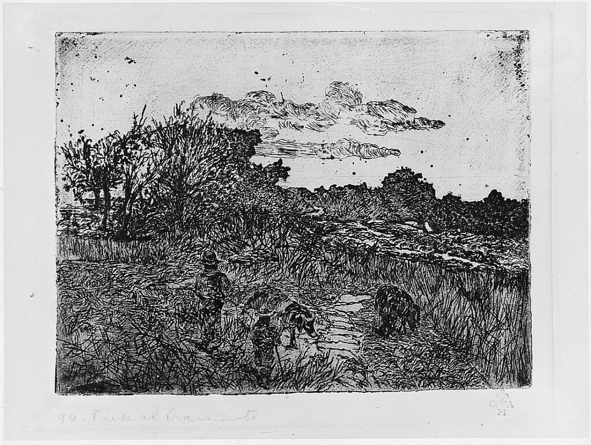 paesaggio (stampa) di Fattori Giovanni (sec. XX)