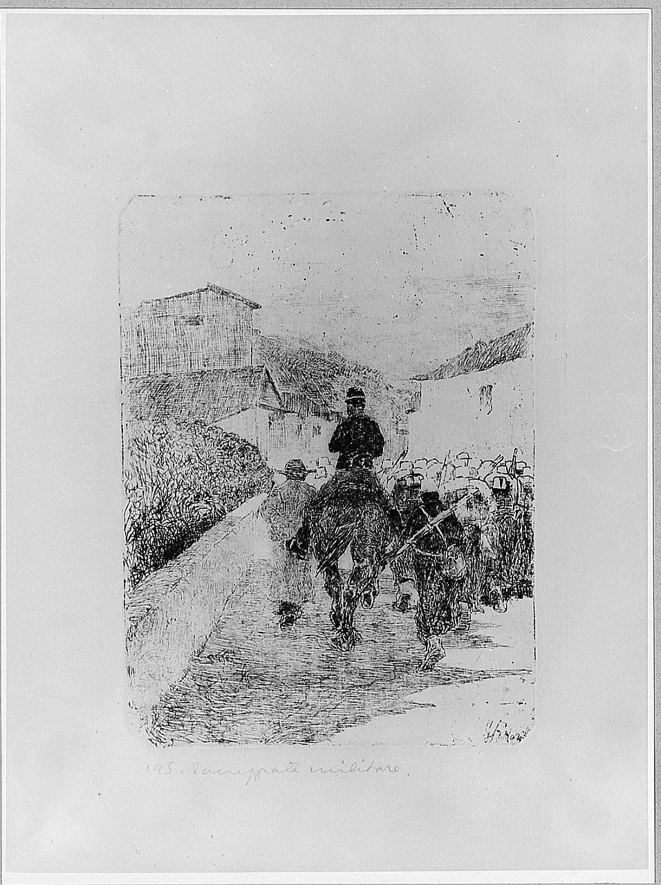 figura maschile (stampa) di Fattori Giovanni (sec. XIX)