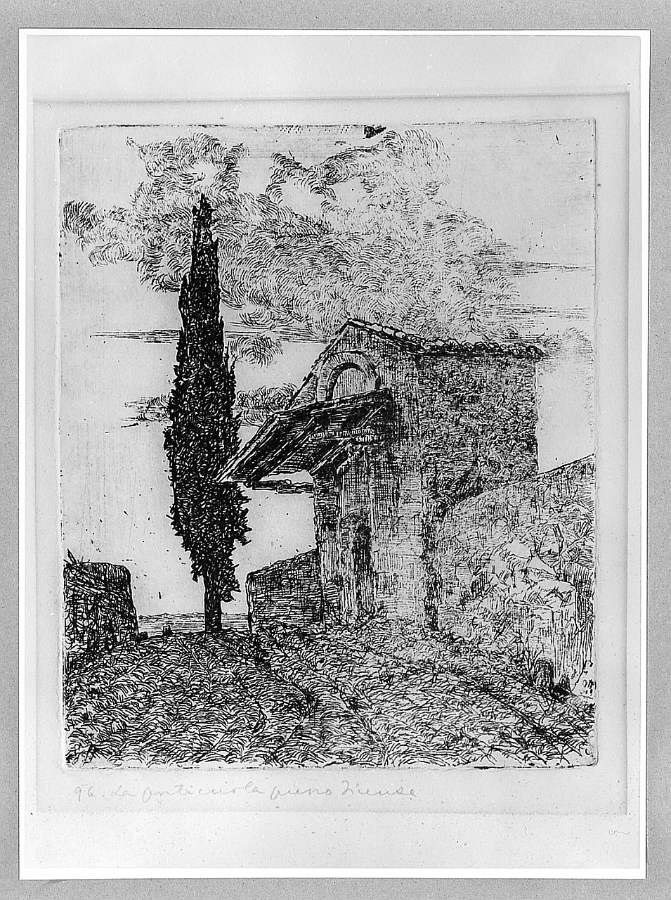 paesaggio (stampa) di Fattori Giovanni (sec. XIX)