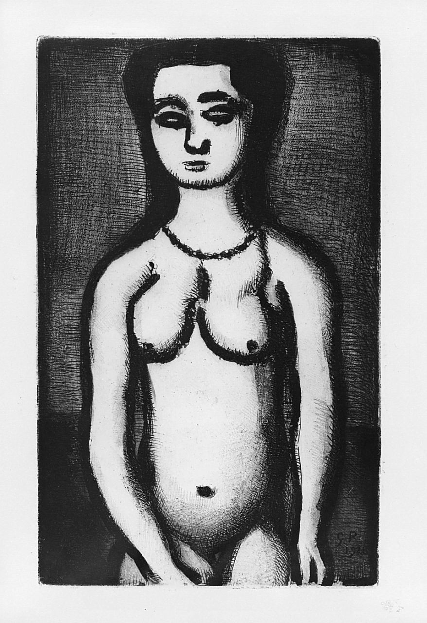 figura femminile nuda (stampa) di Rouault Georges (sec. XX)