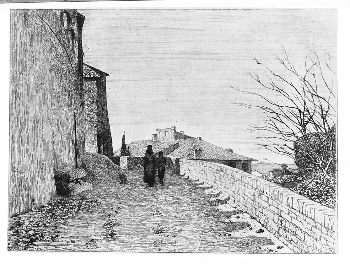 paesaggio rurale (stampa) di Signorini Telemaco (ultimo quarto sec. XIX)