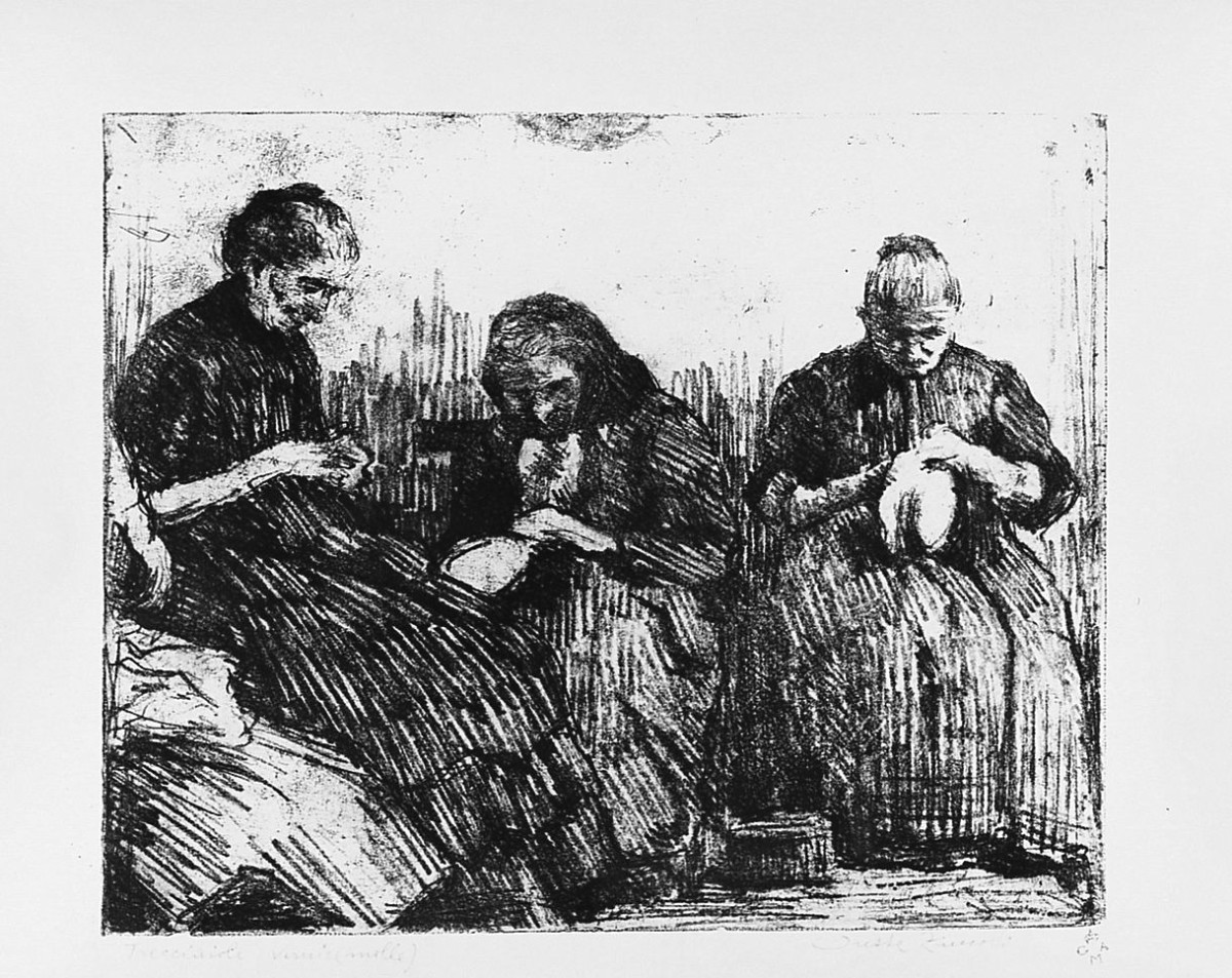 figure femminili (stampa) di Zuccoli Oreste (terzo quarto sec. XX)