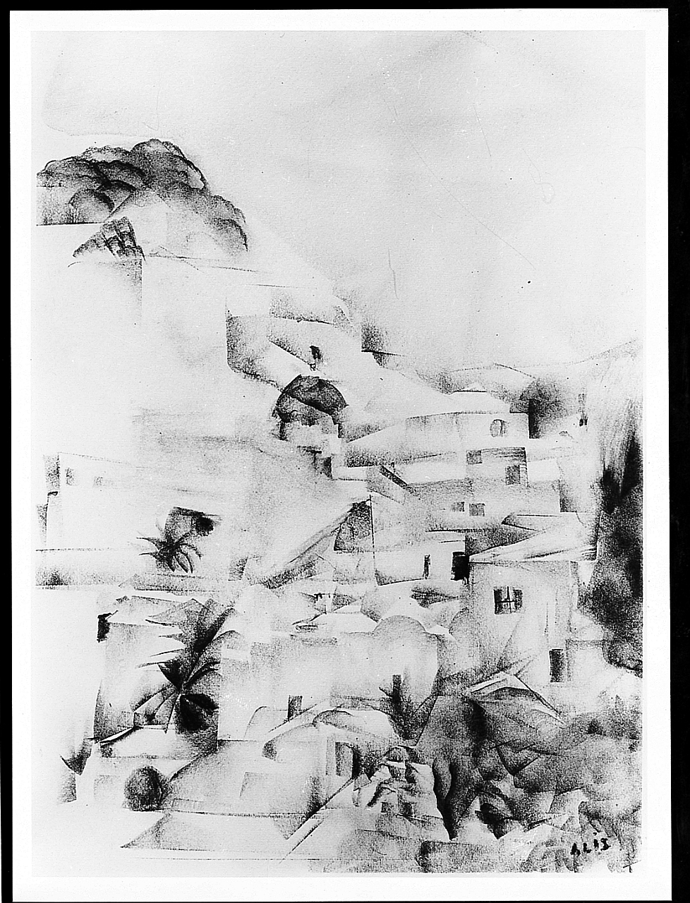 paesaggio (stampa) di Levi Alis (sec. XX)