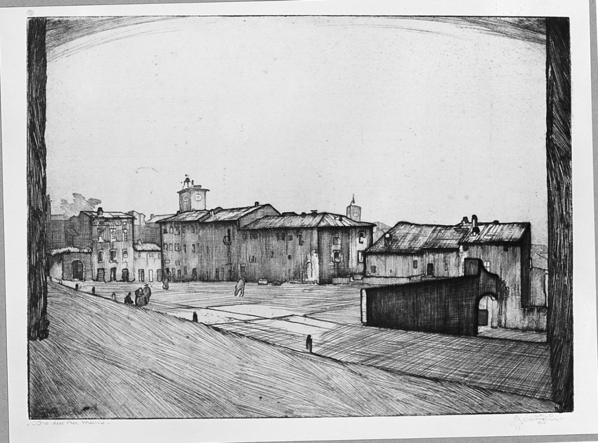 paesaggio (stampa) di Cainelli Carlo (sec. XX)