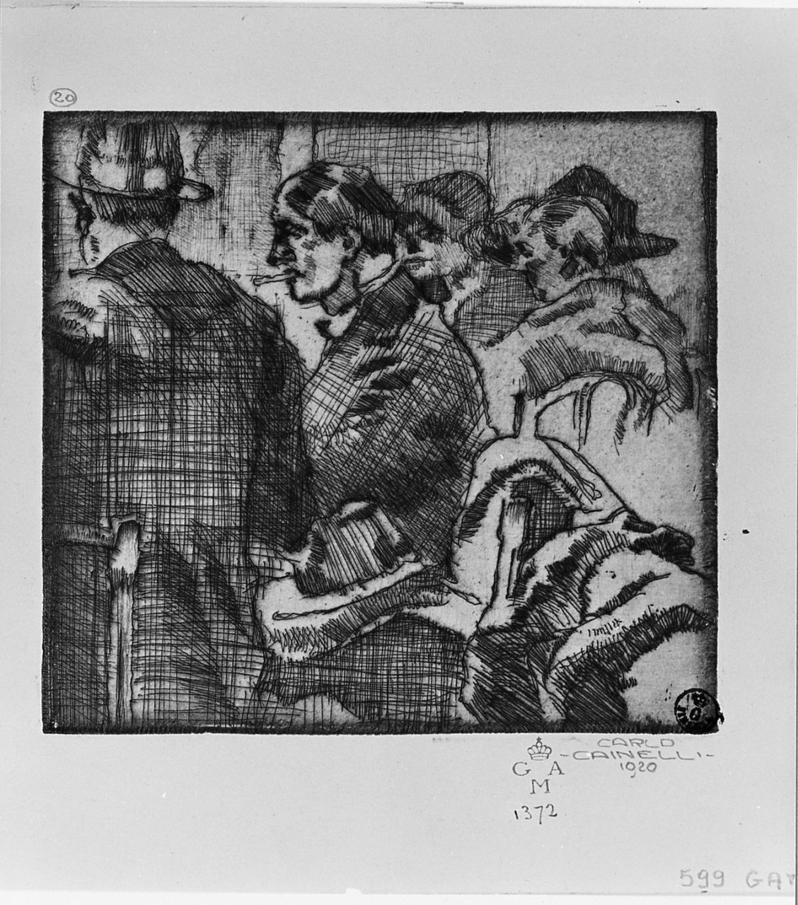 figure maschili (stampa) di Cainelli Carlo (sec. XX)