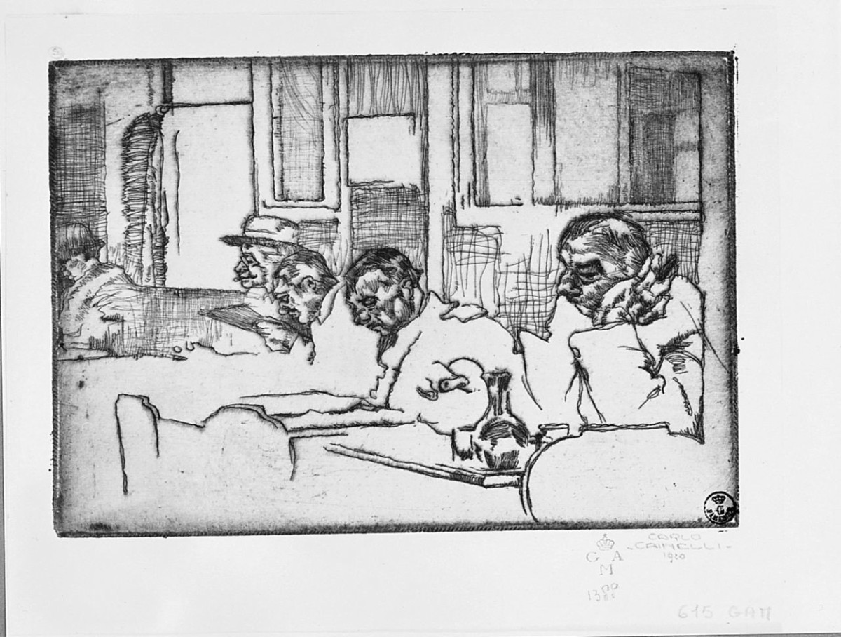 figure maschili (stampa) di Cainelli Carlo (sec. XX)