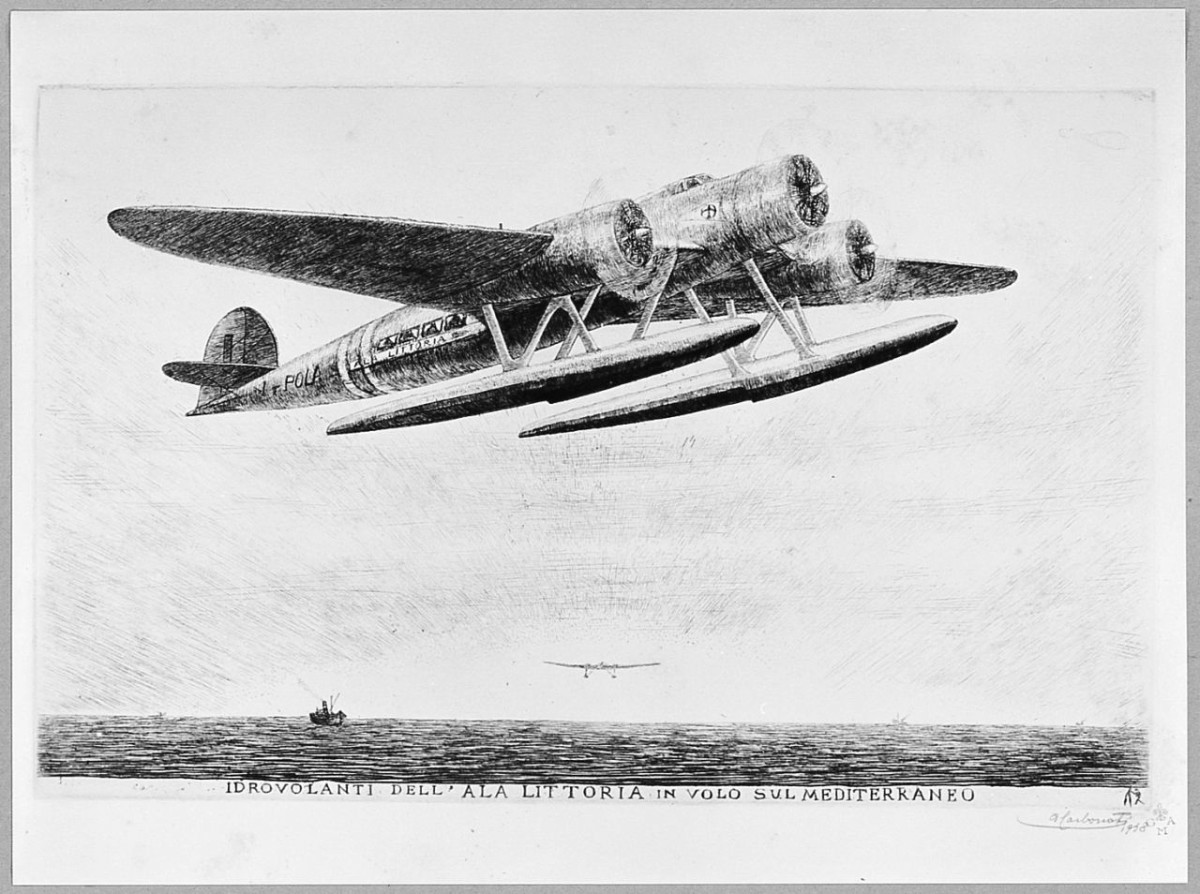 aereo (stampa) di Carbonati Antonio (sec. XX)