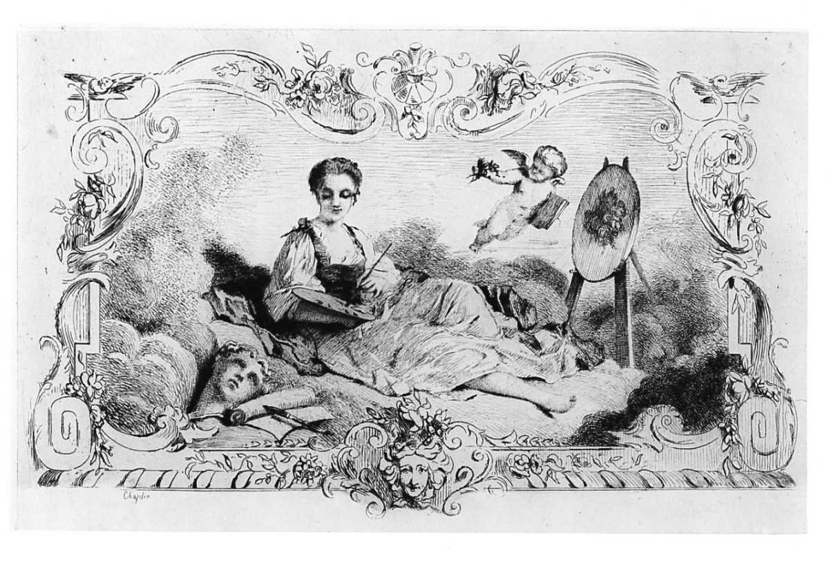 figura allegorica femminile (stampa) di Chaplin Charles (sec. XIX)