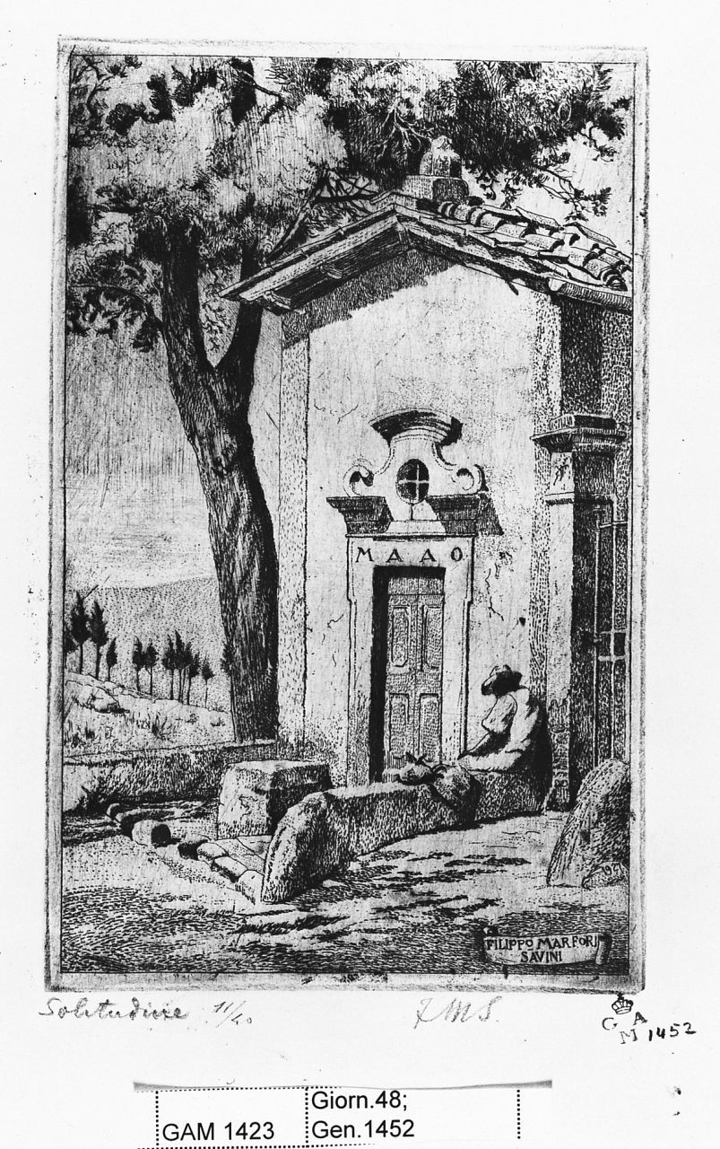 paesaggio (stampa) di Marfori Savini Filippo (sec. XX)