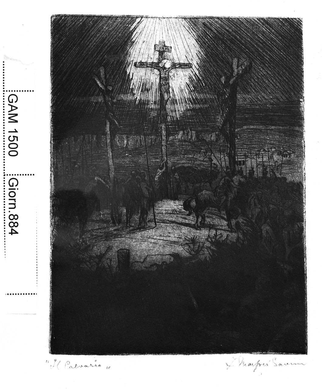 crocifissione (stampa) di Marfori Savini Filippo (sec. XX)