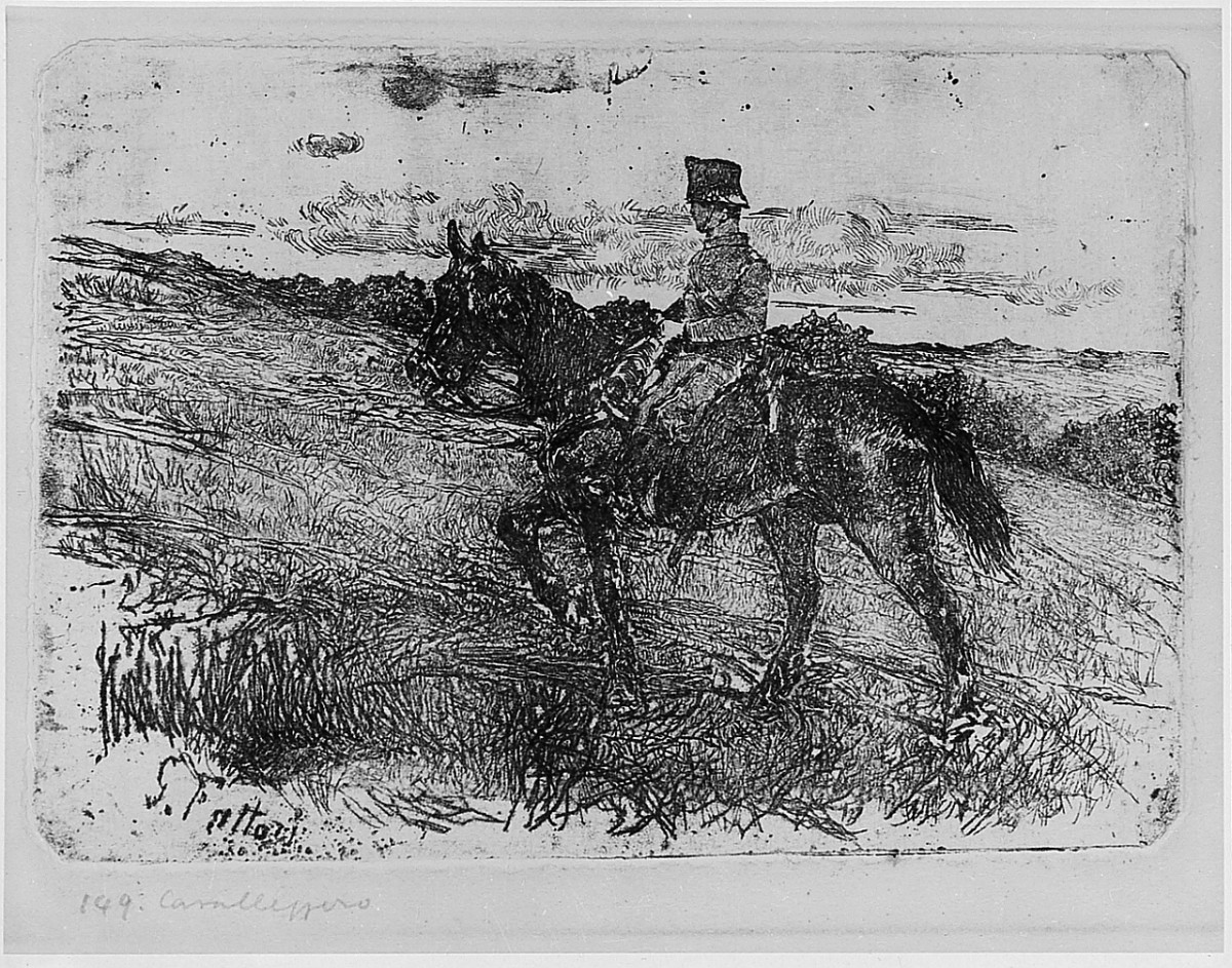 figura maschile (stampa) di Fattori Giovanni (sec. XX)