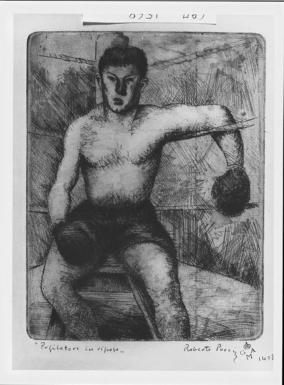figura maschile (stampa) di Pucci Roberto (secondo quarto sec. XX)