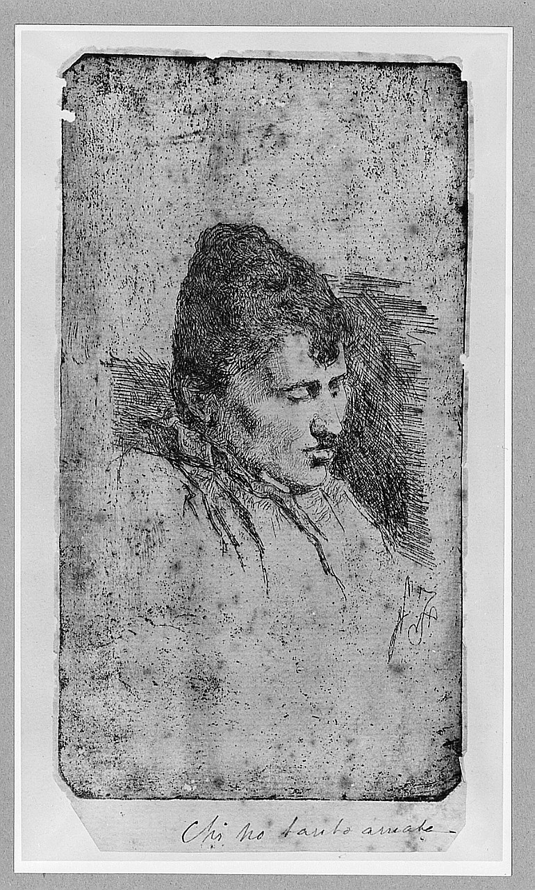 ritratto di donna (stampa) di Fattori Giovanni (sec. XX)