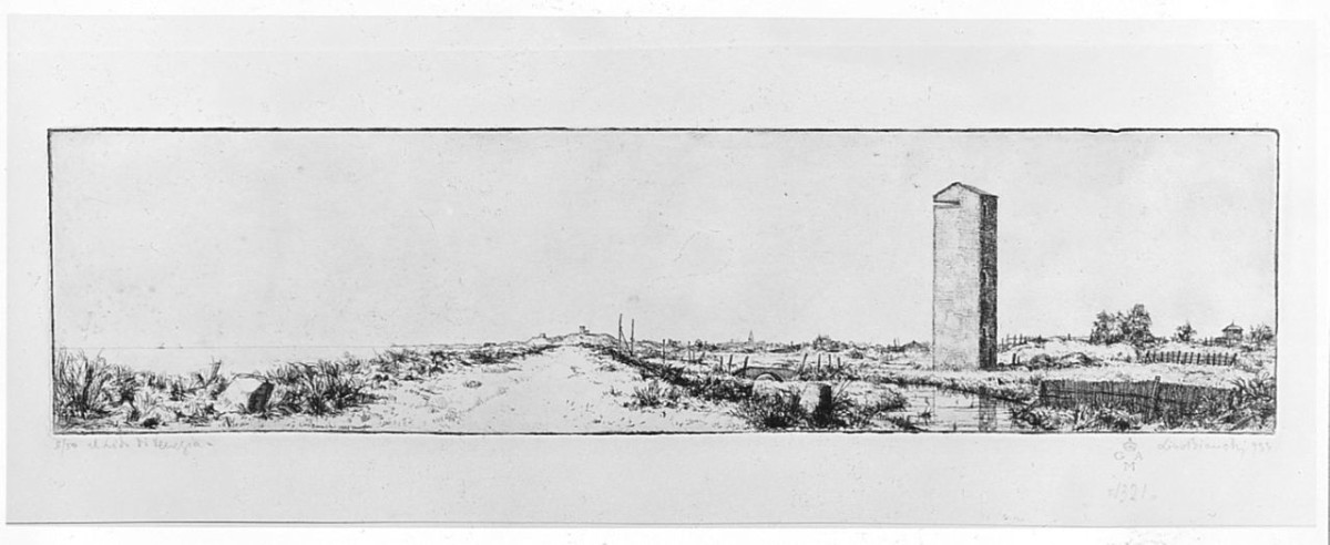 Il Lido di Venezia (stampa) di Barriviera Bianchi Lino (sec. XX)