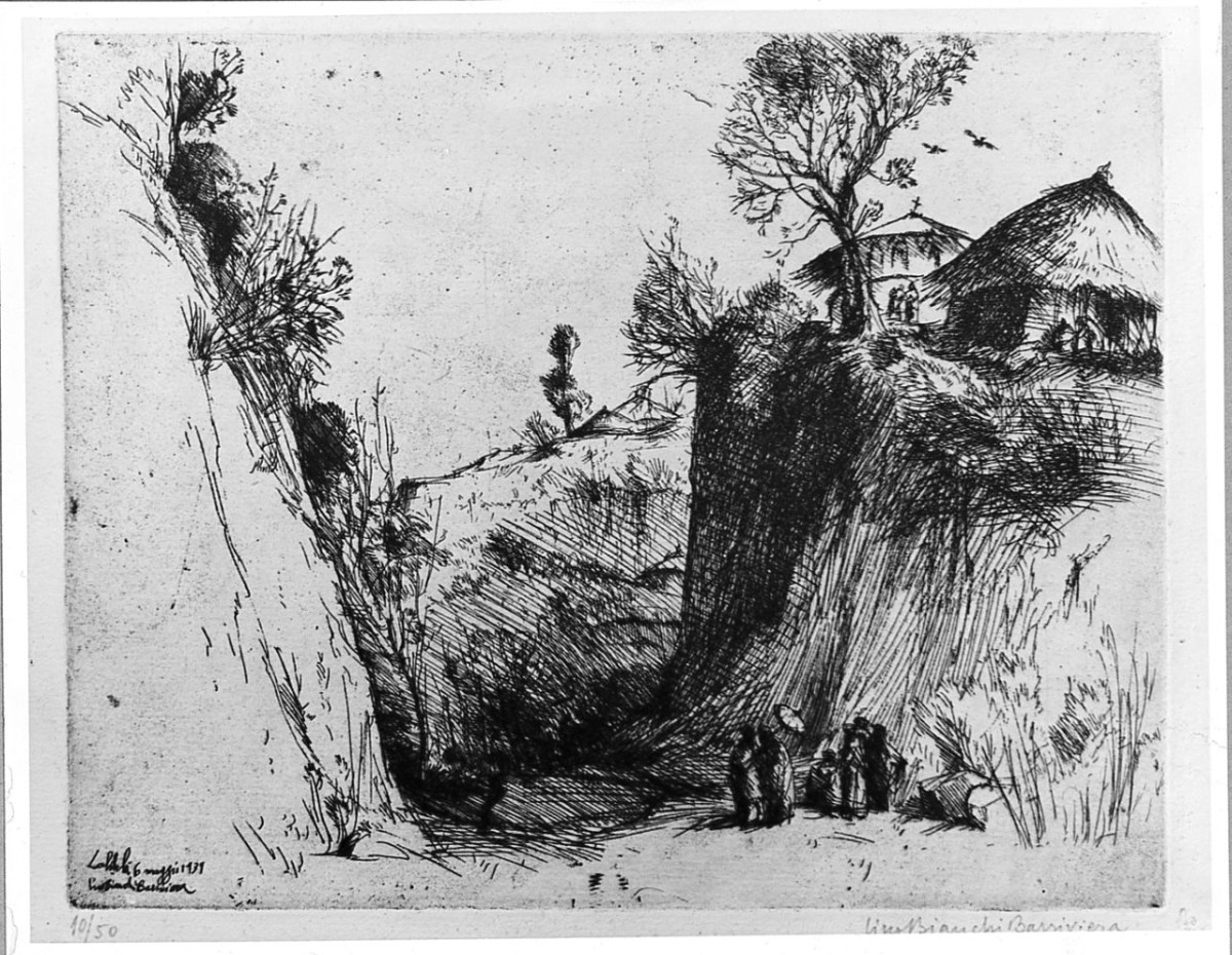 paesaggio (stampa) di Barriviera Bianchi Lino (sec. XX)