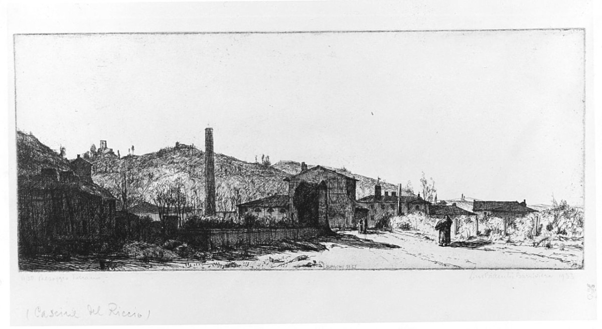 paesaggio (stampa) di Barriviera Bianchi Lino (sec. XX)