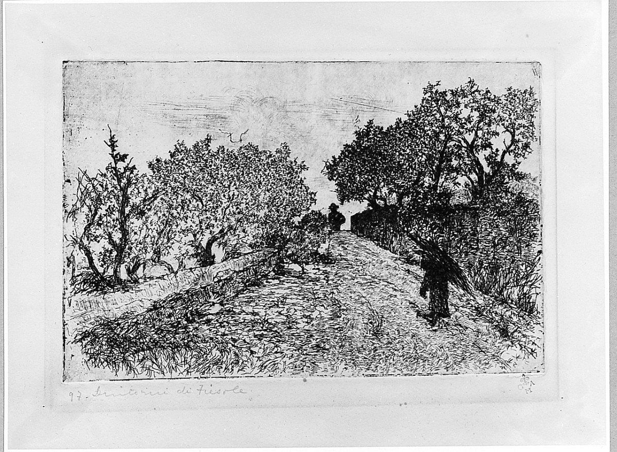 paesaggio (stampa) di Fattori Giovanni (sec. XX)