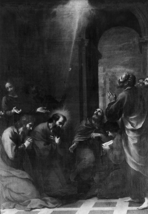 Mattia eletto per ispirazione dello Spirito Santo (dipinto) di Boschi Francesco (secondo quarto XVII)