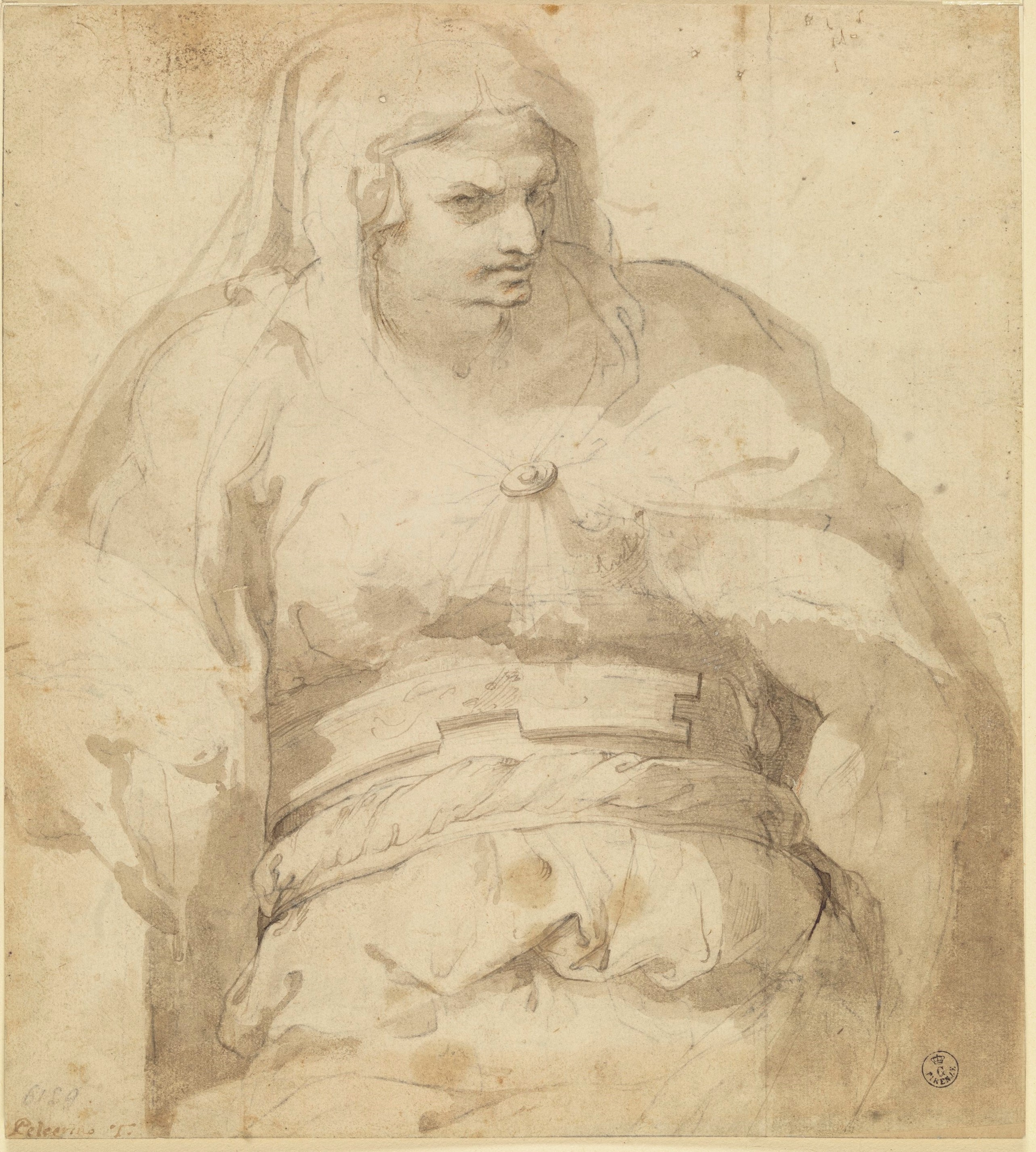 Sibilla (disegno) di Tibaldi Pellegrino detto Pellegrini (metà XVI)