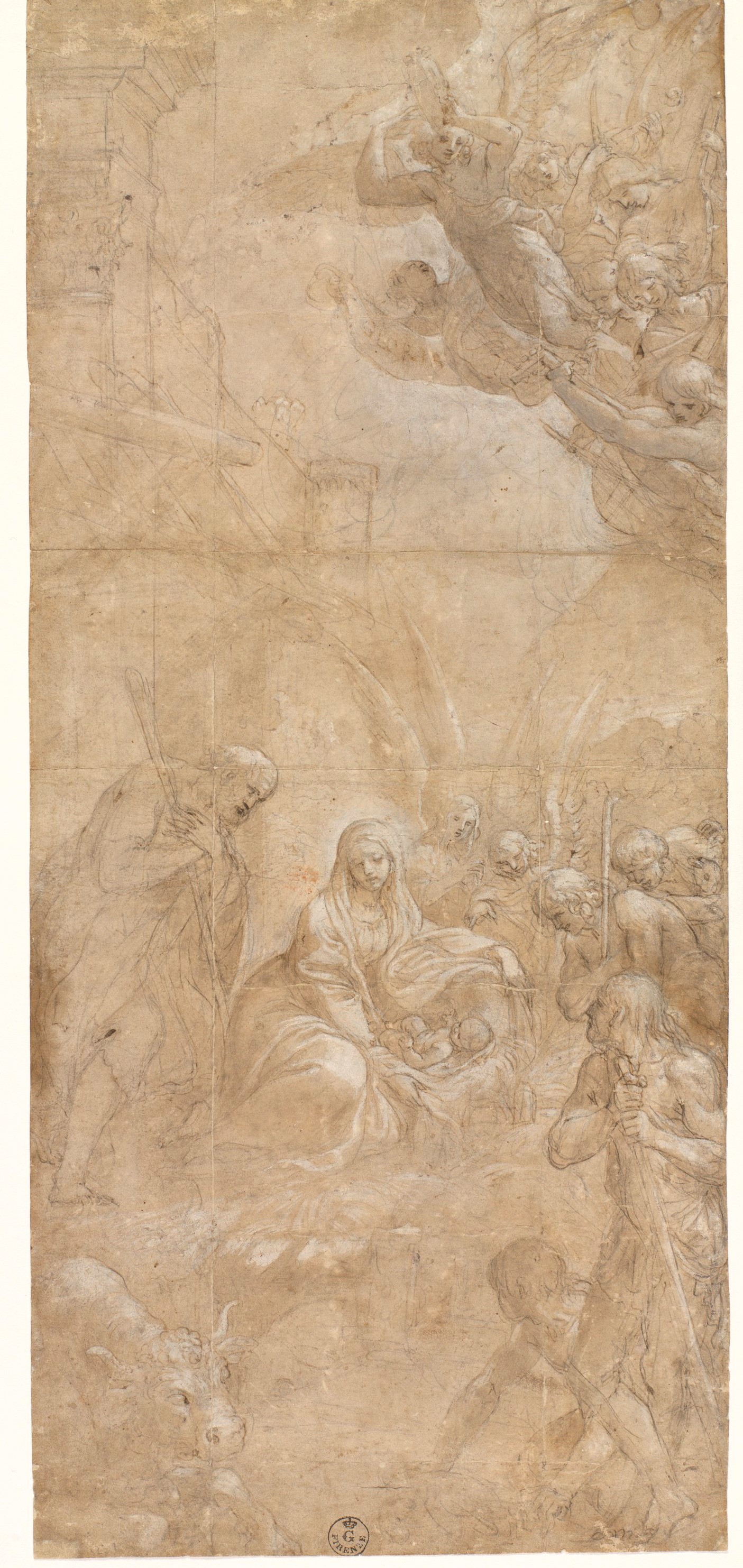 Adorazione dei pastori (disegno) di Carracci Ludovico (XVII)
