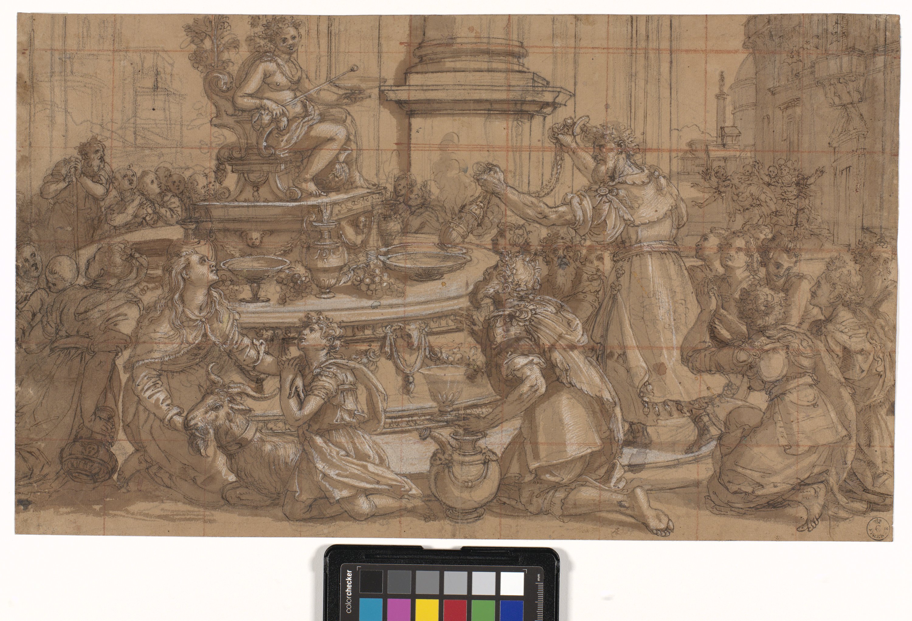 trionfo di Bacco (disegno) di Allori Alessandro (ultimo quarto XVI)